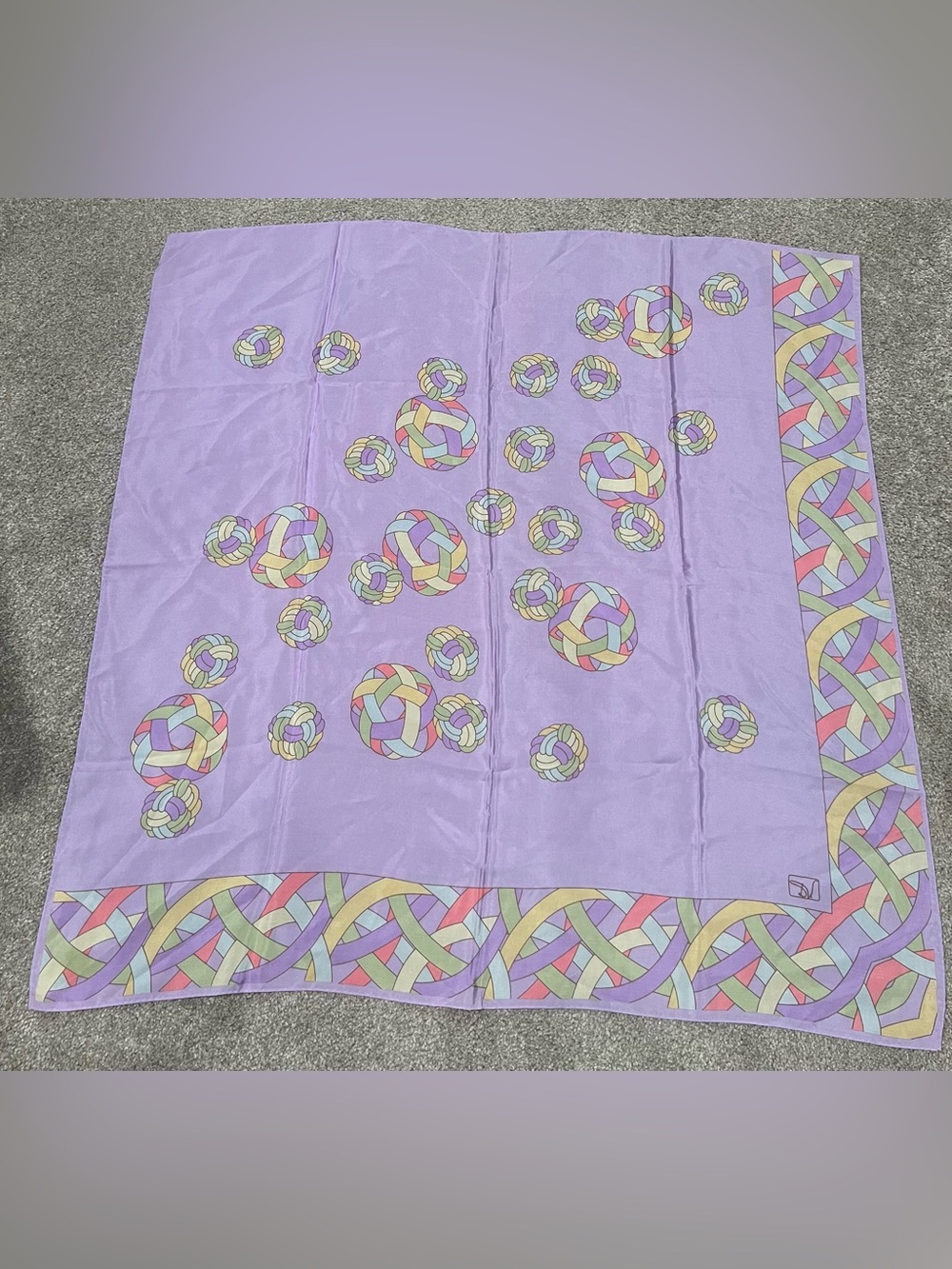 Vintage Diane Von Furstenberg Purple Scarf
